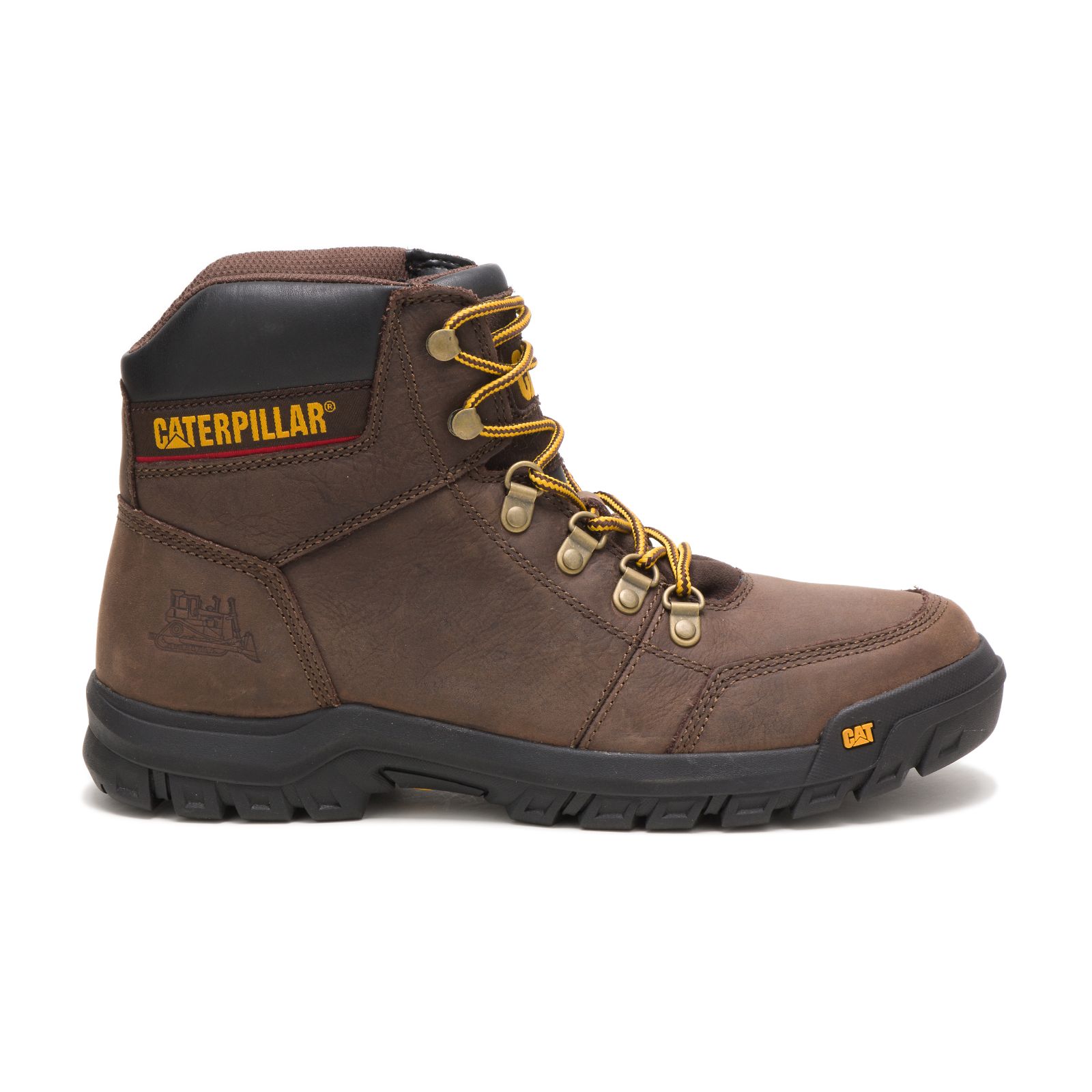 Caterpillar Boots Online Pakistan - Caterpillar Outline Mens Work Boots Brown (145906-TKM)